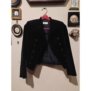 Saint Laurent Cropped Velvet Blazer